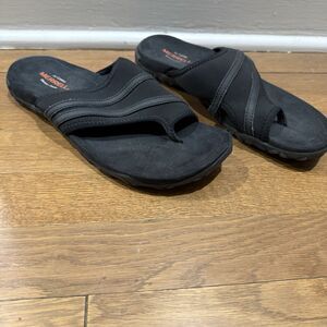 Womens 9 Merrell Terran Ari Wrap Black Thong Toe Loop Comfort Sandals J94464